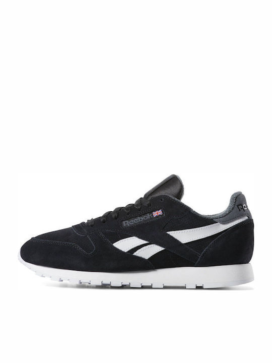 Reebok Classic Leather Ανδρικά Sneakers Μαύρα