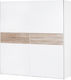 Doppeltür Kleiderschrank Schieben Rimino mit Aufsatz 183x60x202cm
