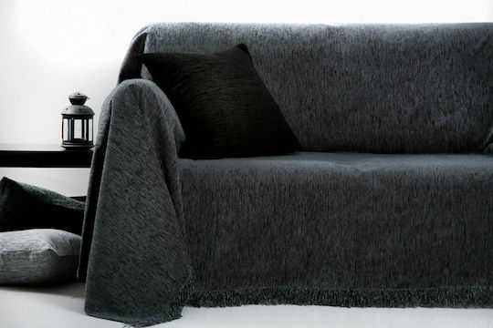 Anna Riska 1300 Ριχτάρι Τετραθέσιου Καναπέ Chenille 180x320εκ. Dark Grey