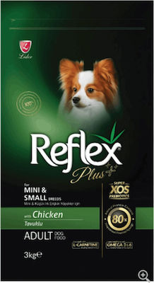 Reflex Plus Adult Mini/Small 3kg Trockenfutter für erwachsene Hunde kleiner Rassen mit Huhn