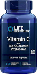 Life Extension Vitamin C & Bio-Quercetin Phytosome Βιταμίνη για Ενέργεια & Ανοσοποιητικό 1000mg 250 φυτικές κάψουλες