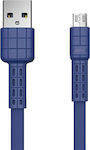 Remax Armor RC-116m Flach USB 2.0 auf Micro-USB-Kabel Blau 1m 1Stück