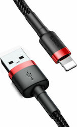 Baseus Cafule Braided USB to Lightning Cable Black/Red 2m (CALKLF-C19)