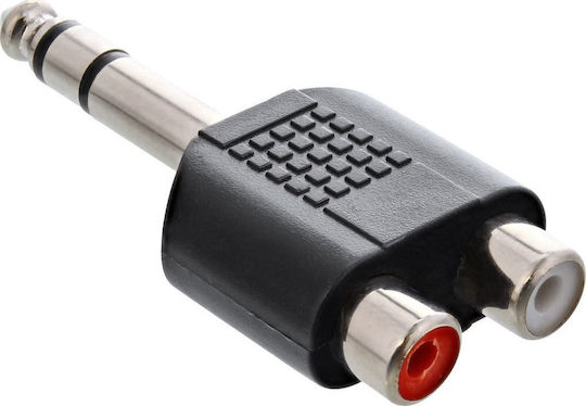 InLine Μετατροπέας 6.3mm male σε RCA 2x female 1τμχ 99323