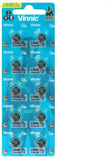 Vinnic AG5/L754F Алкални Батерии За часовници LR48 1.5V 10бр