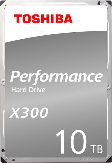 Toshiba X300 Performance 10TB HDD Hard Drive 3.5" SATA III 7200rpm with 256MB Cache for Desktop / NAS / Server