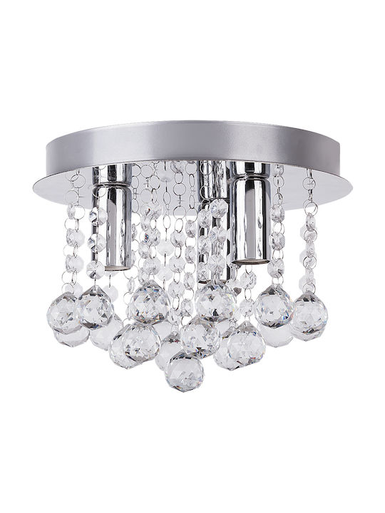 Rabalux Corinna Modern Metal Ceiling Light with Socket E14 25pcs Silver