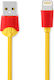 Remax Chips RC-114i Regular USB-A la Cablu Lightning Galben 1m