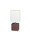 Rabalux Orlando Ceramic Table Lamp for Socket E14 with White Shade and Brown Base