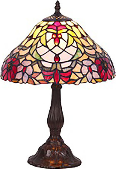 Rabalux Mirella Metal Vintage Lampă de masă pentru Soclu E27 cu Umbrelă și Bază Maro