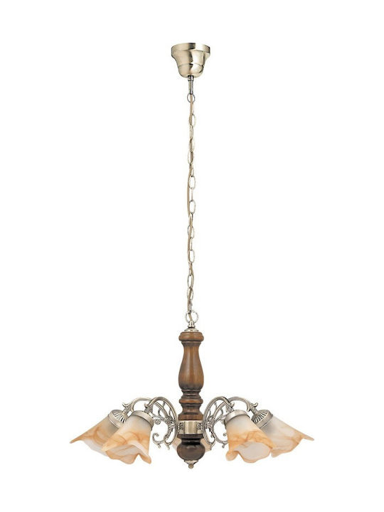 Rabalux Pendant Suspension for 5 Bulbs E14, E.14 Bronze