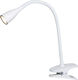 Rabalux Jeff LED Office Lamp with Flexible Arm and Clip in White Color