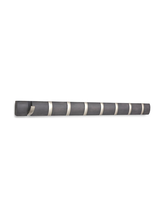 Umbra Wooden Wall Hanger Flip with 8 Slots Gray 81.3x3.2x7.6cm