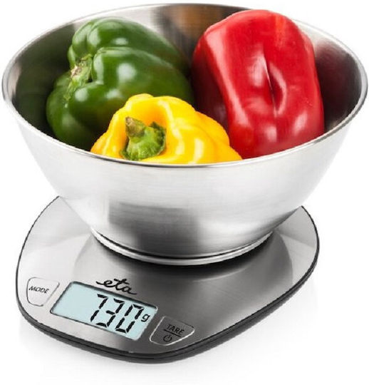 ETA Dori 6778 90000 Ψηφιακή Ζυγαριά Κουζίνας με Κάδο έως 5kg Inox