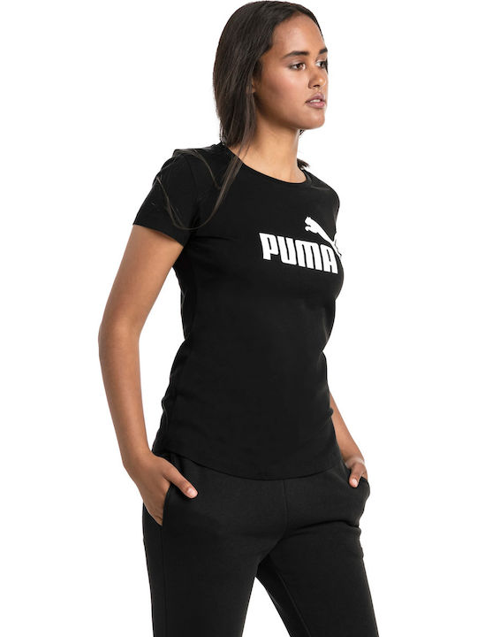 Puma Essentials Women's Athletic T-shirt Polka Dot Black