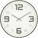 Homeplus Wall Clock Plastic Silver Ø30cm