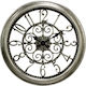 Homeplus Antique Wall Clock Plastic Silver Ø40cm