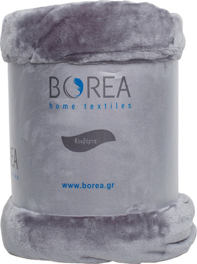 Borea K-4 Pătură Catifea Dublă 220x240 cm Gri