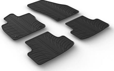 Lampa Set of Front and Rear Mats 4pcs Tray Type for Skoda Karoq 2017 Black