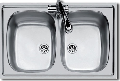 Foster 1000 Drop-In Sink Inox Satin W79xD50cm Silver