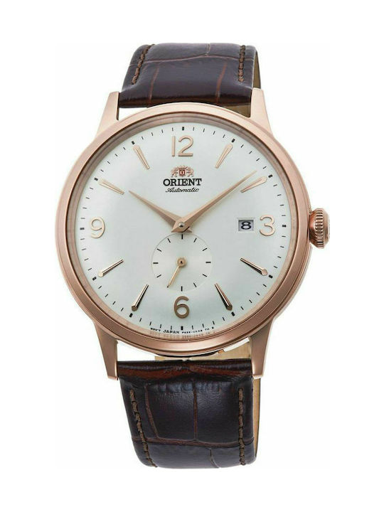 Orient Bambino Small Seconds Ανδρικό Ρολόι 40.5mm Αυτόματο με Καφέ Δερμάτινο Λουράκι