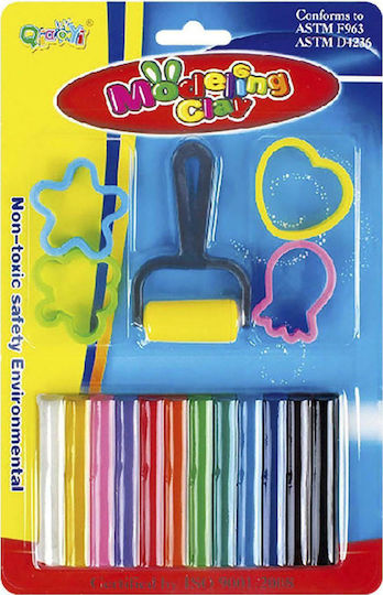 Justnote Plasticină - Joc cu Buldozer pentru 3+ Ani 12 Bucăți
