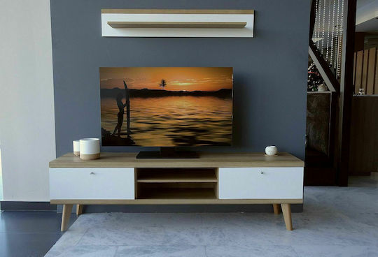 Έπιπλο Τηλεόρασης Μπεζ Μ160xΠ40xΥ50cm