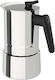 Pedrini Steelmoka Stovetop Espresso Pot for 10Cups Inox Silver