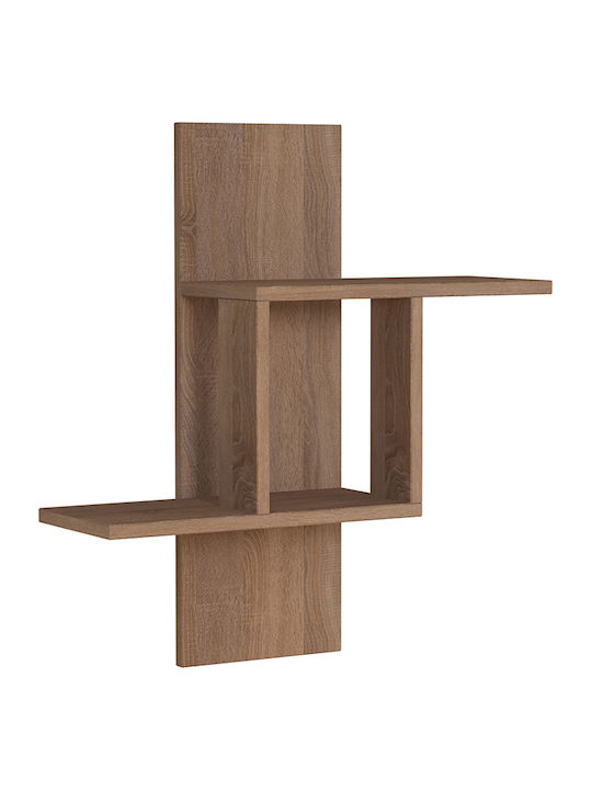 Mill Wall Chipboard Shelf Natural 64x20x70cm