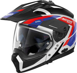 Nolan N70-2 X Grandes Alpes N-Com 26 Metal White Motorradhelm Ein-Aus ECE 22.05 N702XGRABLUL