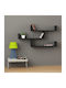 Shelf Wall Tiber Charcoal 120x22x67cm