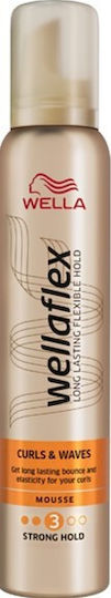 Wella Flex Curls & Waves 3 Strong Hold Αφρός Μαλλιών Μπούκλες 200ml