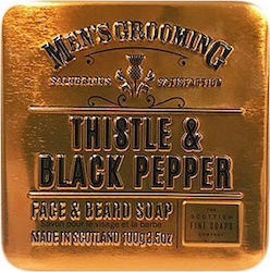 The Scottish Fine Soaps Beard Grooming Soap Thistle & Black Pepper Face & Beard Soap 100gr The Scottish Fine Soaps Beard Grooming Soap Thistle & Black Pepper Face & Beard Soap 100gr