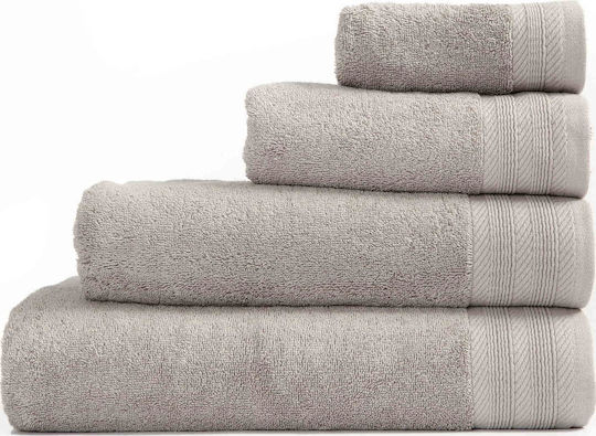 Nef-Nef Homeware Πετσέτα Σώματος Life 80x160εκ. Grey Βάρους 550gr/m²
