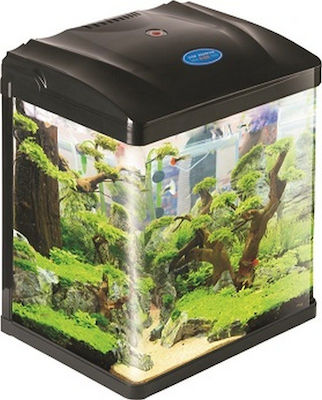 Sun-Sun HR-320 Fish Aquarium Capacity 25lt with Lighting, Filter and 32x23x38cm. Black