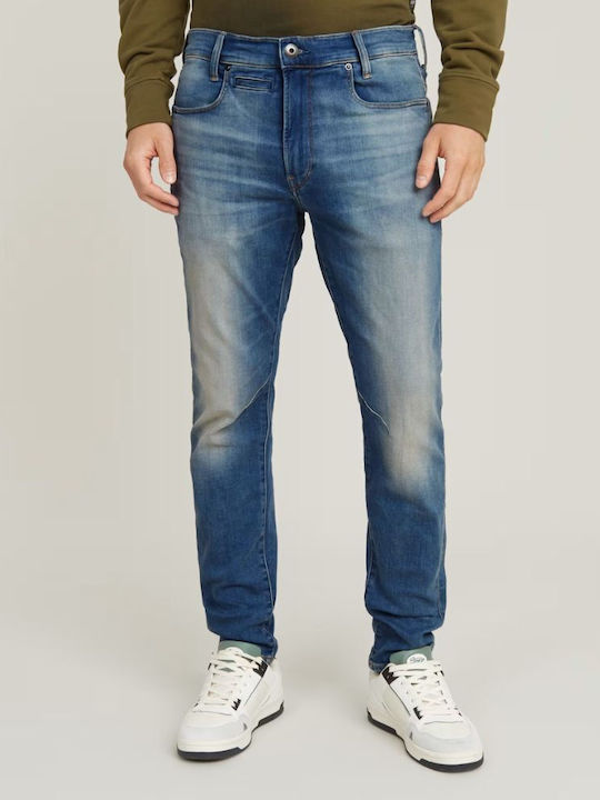 G-Star Raw D-Staq 3D Ανδρικό Παντελόνι Τζιν Ελαστικό Slim Fit Μπλε
