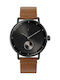 Tylor Retro Watch Battery with Brown Leather Strap