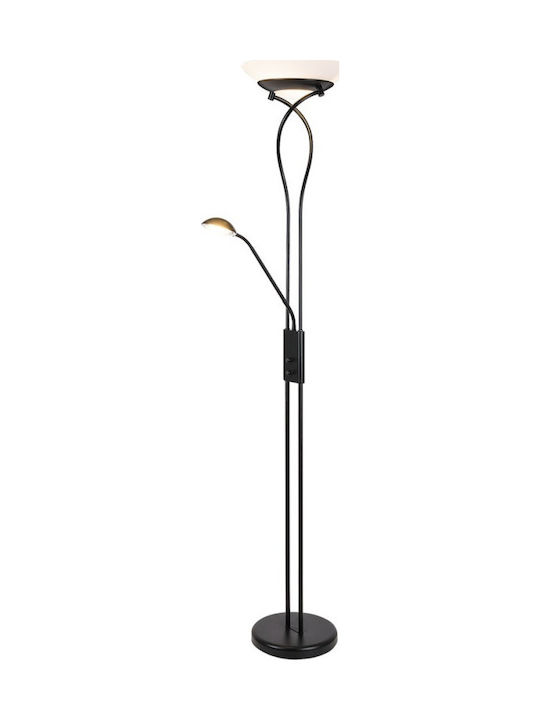 Rabalux Gamma Trend Floor Lamp H174xW32cm. with Socket for Bulb E27 Black