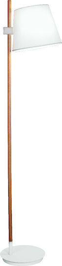 Viokef Viana Floor Lamp Height 164x32cm with E27 Lamp Bulb Base White / Oak