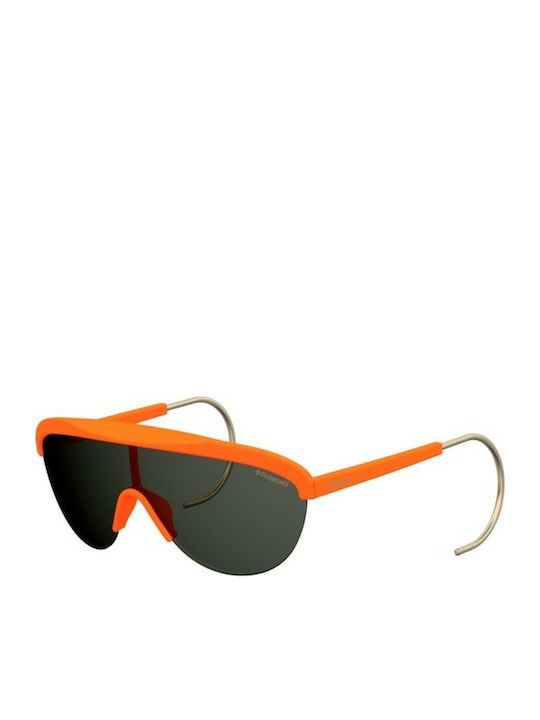 Polaroid Men's Sunglasses with Orange Frame and Grey Lenses PLD6037/S 2M5M9