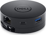 Dell DA300 USB-C / USB-A Docking Station with HDMI 4K PD Ethernet Black