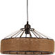 Keskor Pendant Light Single-Light with Rope for Socket E27 Brown