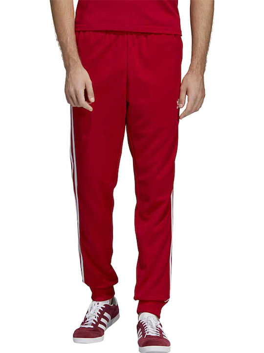 Adidas SST Παντελόνι Φόρμας με Λάστιχο Κόκκινο