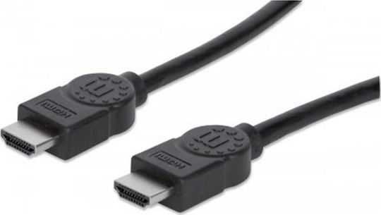 Manhattan W Ethernet HDMI 1.4 High Speed 1080p 120Hz Cable HDMI Male - HDMI Male 7.5m Black