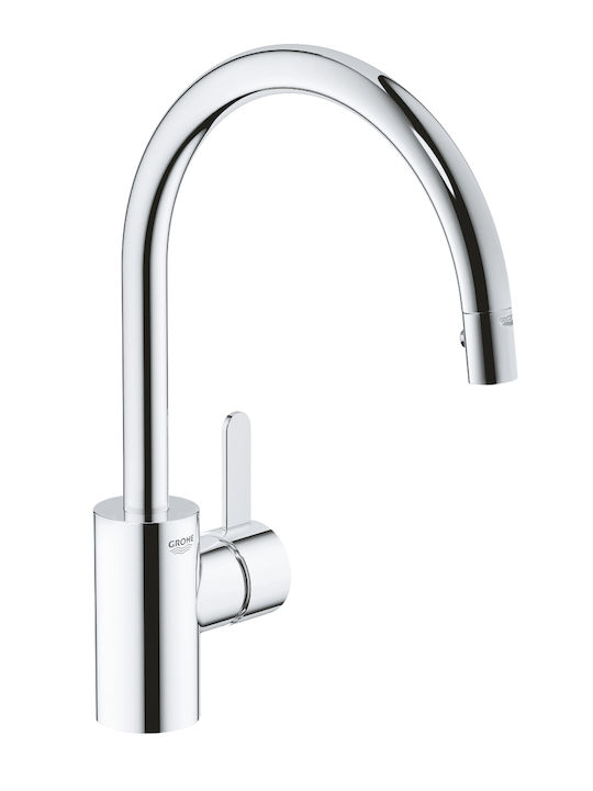 Grohe Eurosmart Cosmopolitan Tall Kitchen Faucet Counter with Shower Silver