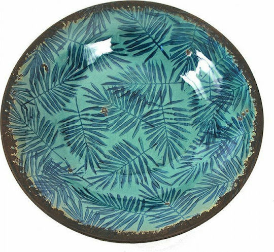 Zaros Round Ceramic Decorative Platter Beige 32x32x6cm