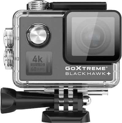 EasyPix GoXtreme Black Hawk+ 20137 Action Kamera 4K Ultra HD Unterwasser (mit Gehäuse) Schwarz mit Bildschirm 2"