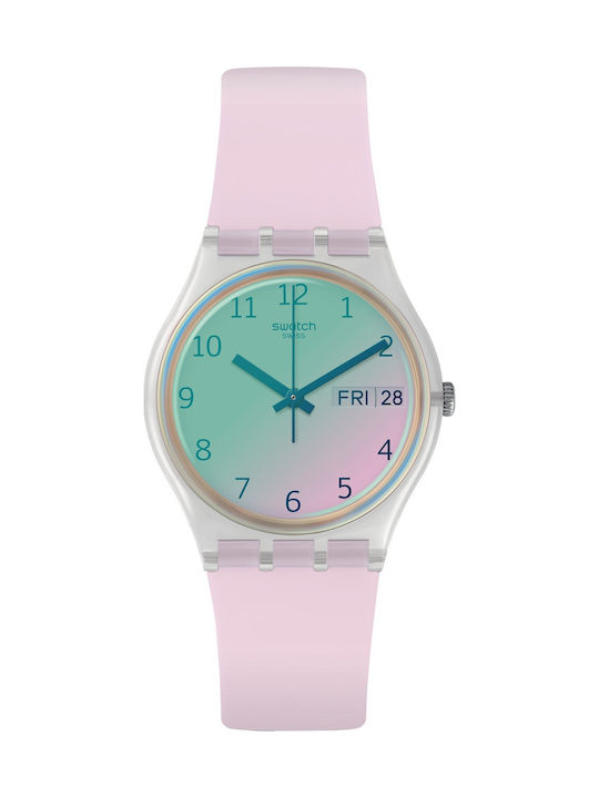 Swatch Ultrarose Ceas de Damă cu Roz Curea din Cauciuc