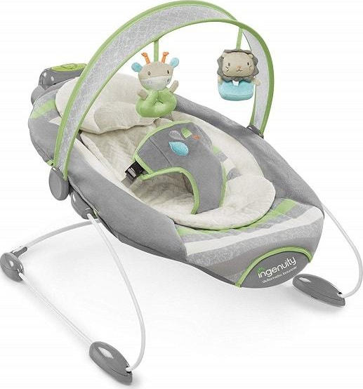 Bright Starts Ingenuity SmartBounce Automatic Bouncer Vesper Grey