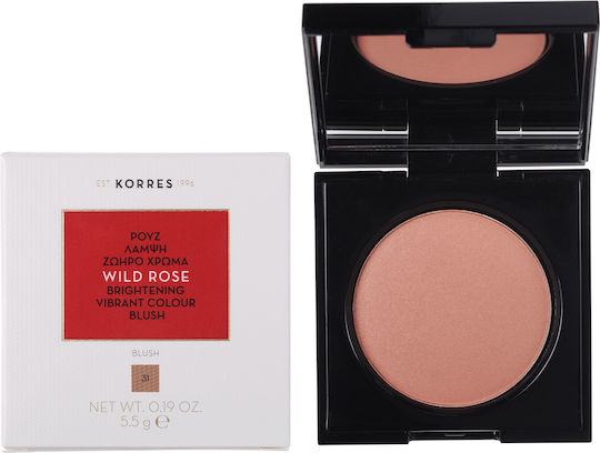 Korres Blush Wild Rose Brightening Vibrant Colour 31 Light Bronze 5.5gr